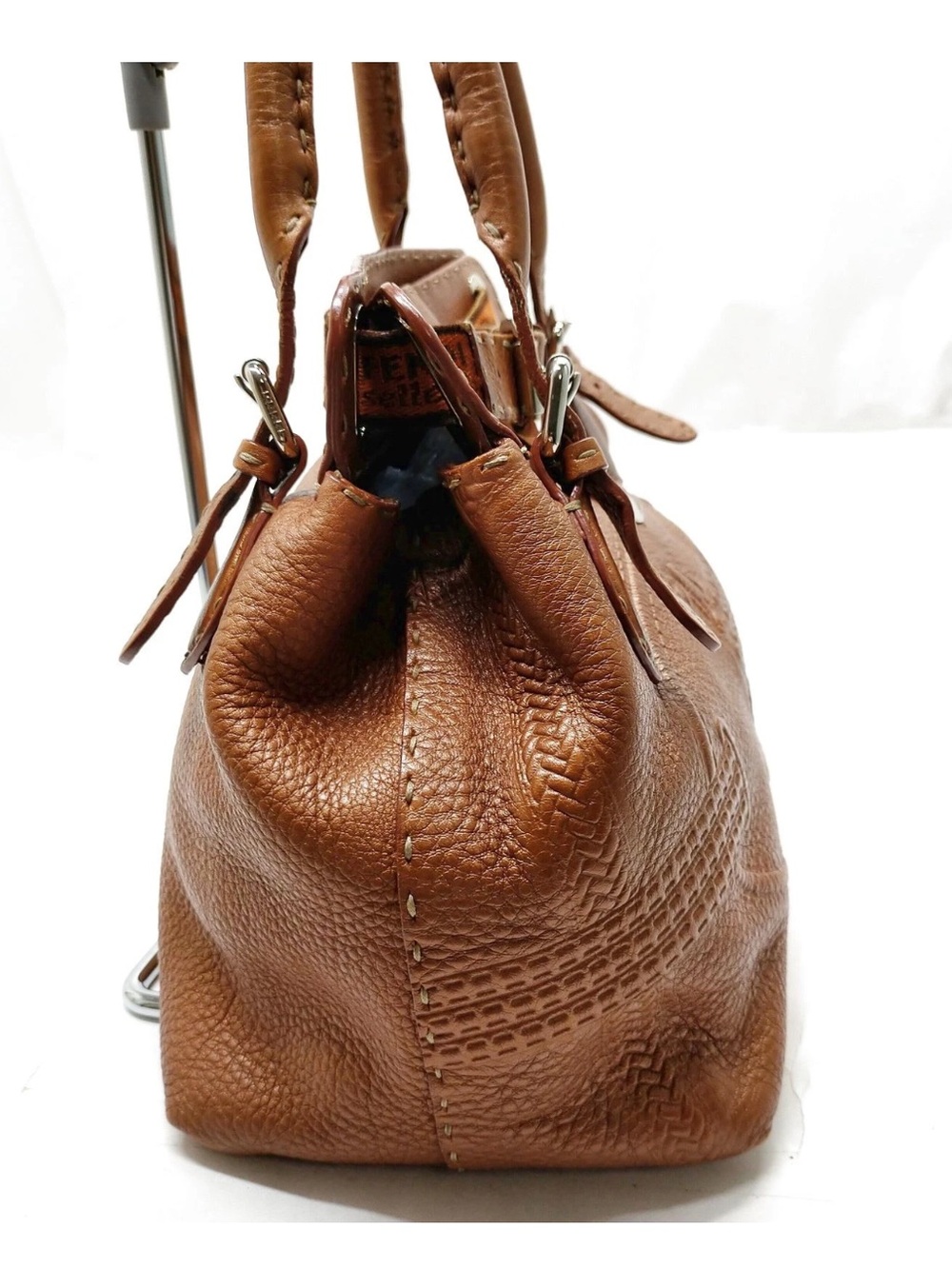 FENDI SELLERIA LEATHER TOTE BAG - Picture 3 of 9